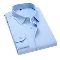 l xl xxl xxxl 4xl 5xlarge size mens business casual long sleeved shirt white blue black smart male social dress shirts for plus