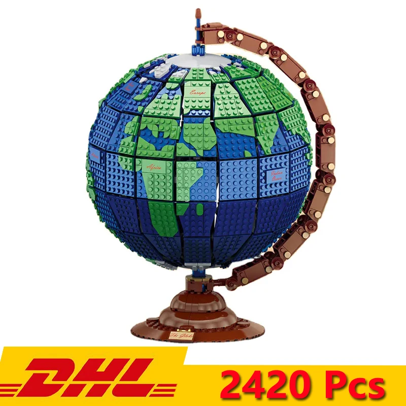 

Creative MOC Series 2420Pcs Globe Model Building Blocks Educational Assembly Bricks Toys Chirstmas Gifts