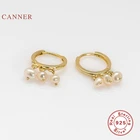 Автоклав Универсальный жемчужные серьги-подвески для женщин 100% реальные 925 стерлингового серебра Серьги обручи Корейский изысканные ювелирные изделия: модные серьги в форме