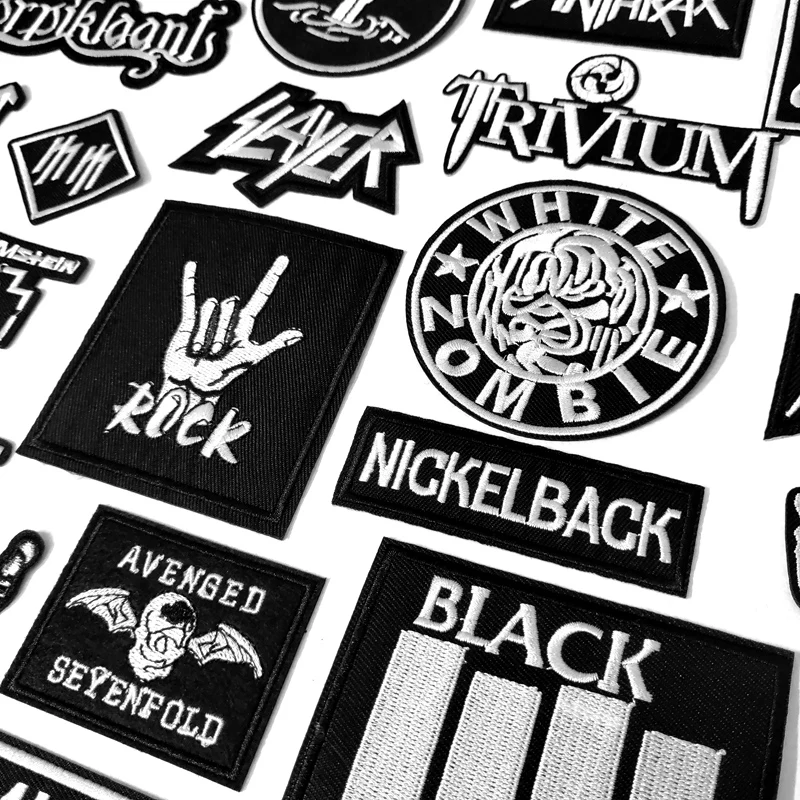 Черно-белые нашивки с вышивкой для футболки наклейки на джинсы | Дом и сад