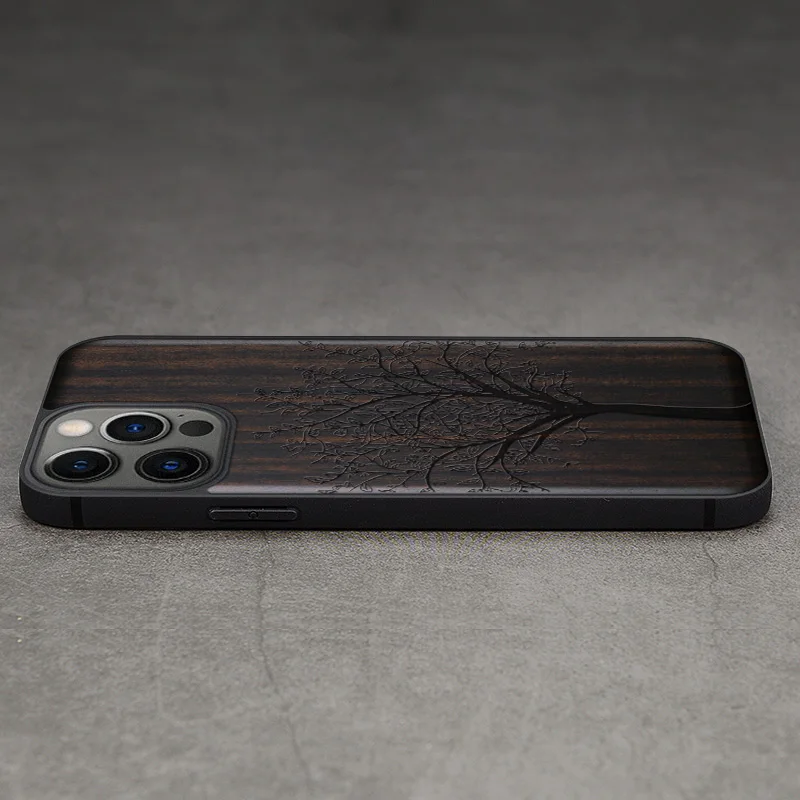 for iphone 13 pro max wood cases iphone 13 mini pro wooden tpu covers slim shell handmade engraving accessory phone hull free global shipping