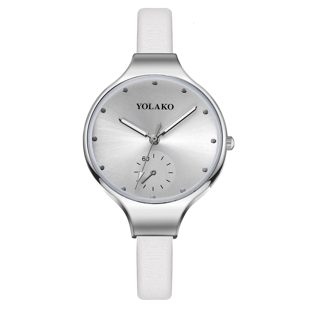 

YOLAKO 2020 Luxury Multicolor Women Watch Casual Crystal Dress Wristwatch Leather Quartz Wrist Watch Female Clock reloj mujer