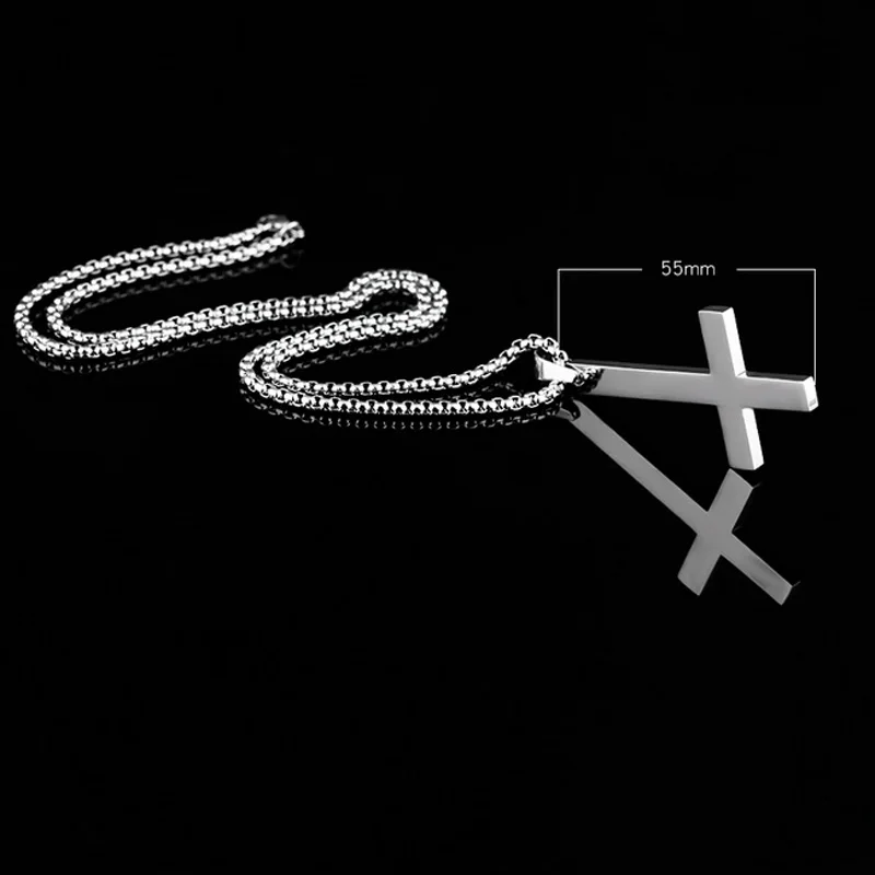 Ожерелье с перевернутым крестом для мужчин и женщин ювелирное изделие из