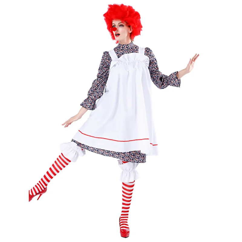 Новинка 2019 косплей Хэллоуин женский костюм безумный клоун ролевые игры цирк