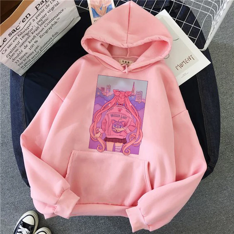 Женская толстовка с капюшоном kawaii смешная Толстовка ulzzang harajuku корейский стиль