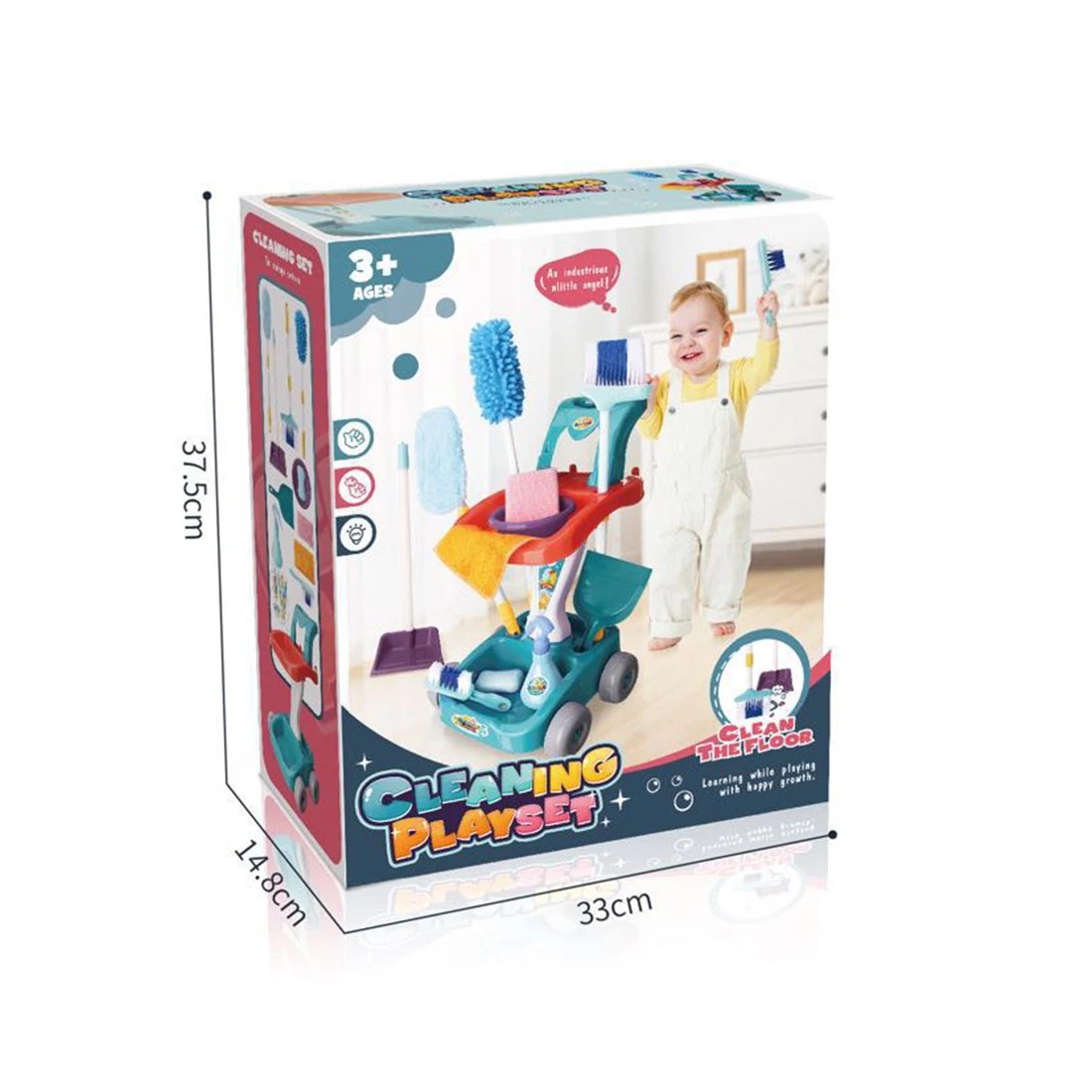 

12Pcs Children Pretend Play Simulation Cleaning Set Toys