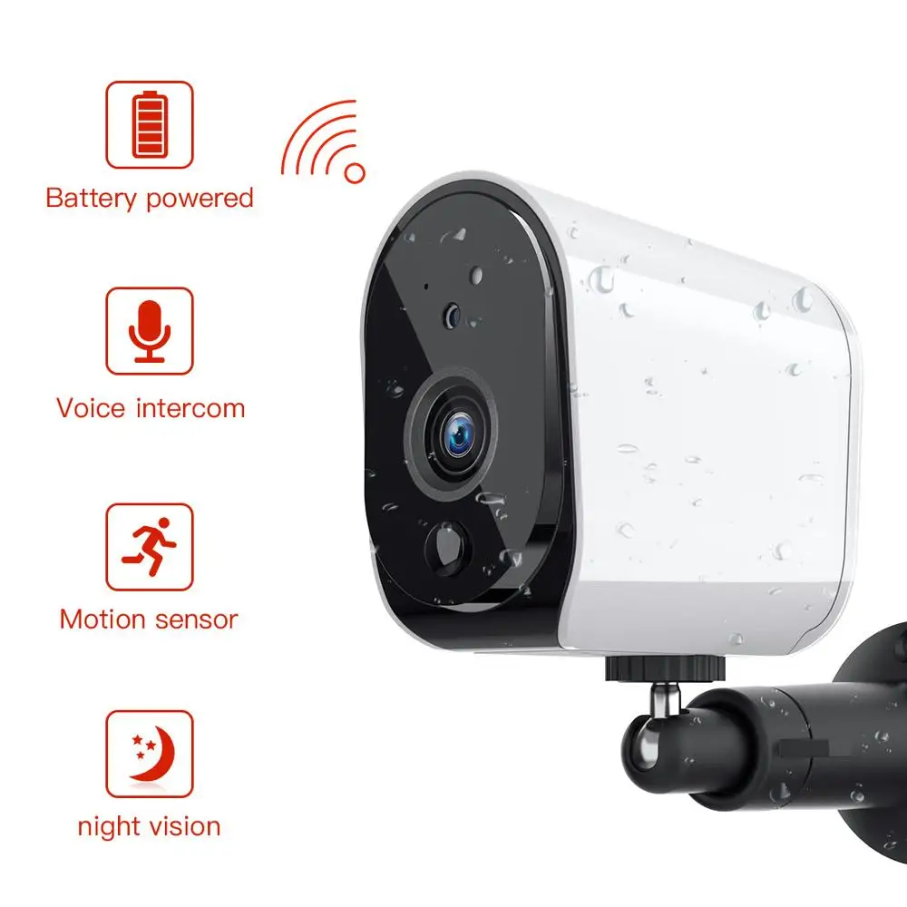Уличная ip-камера с низким энергопотреблением 1080 P настоящая беспроводная камера