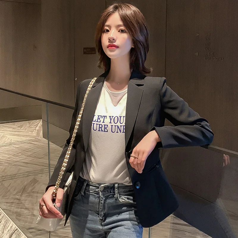 Осень 2019 новый корейский стиль модный маленький костюм повседневный Тонкий