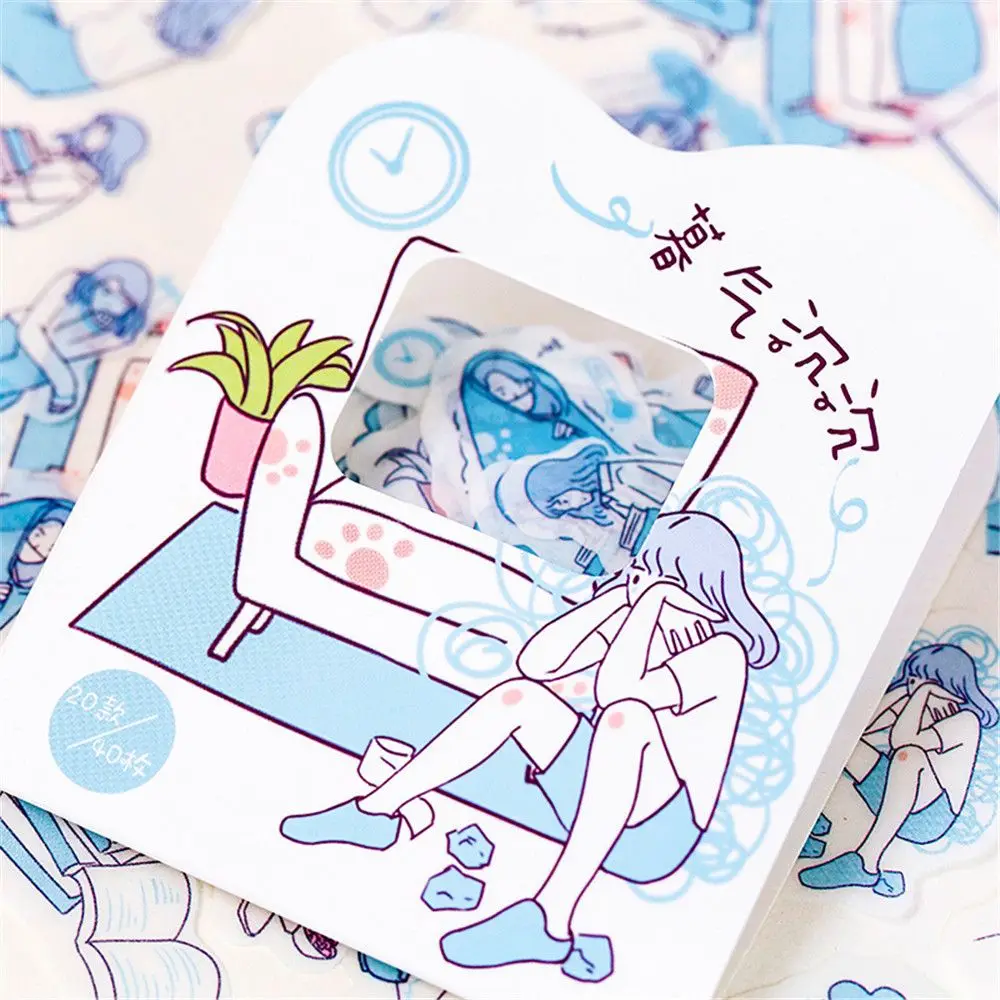 40 шт ранняя Летняя серия милые девушки Мальчики журнал декоративные наклейки из