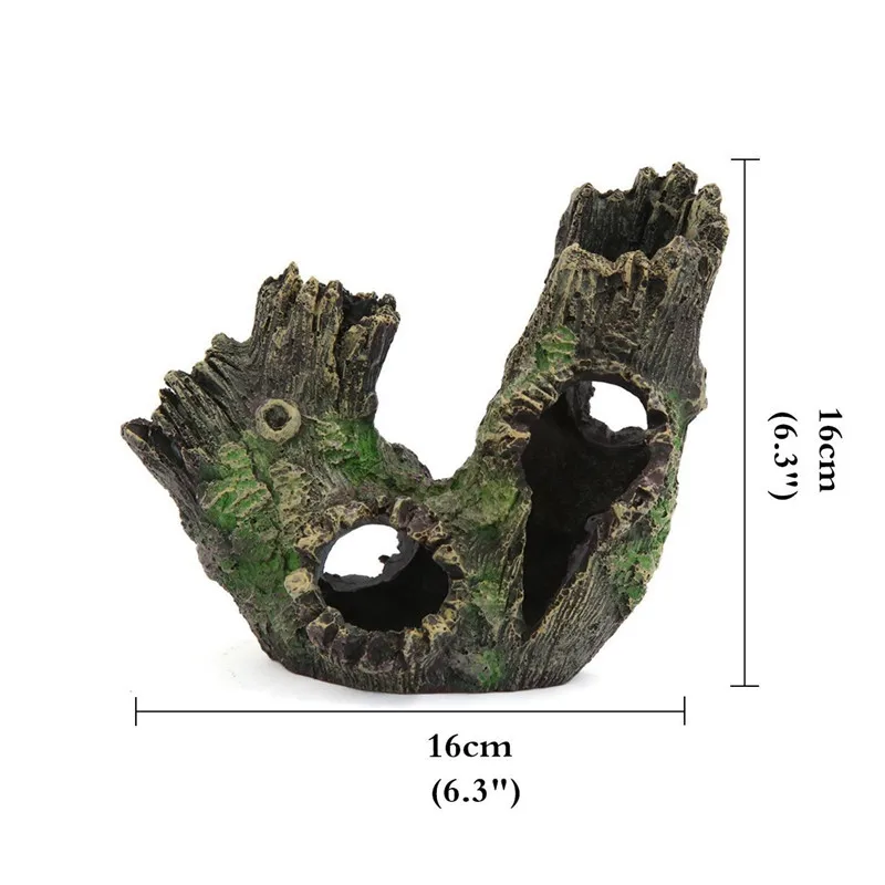 для аквариума Saim Декоративные помпоны дерево из смолы выветренное полое