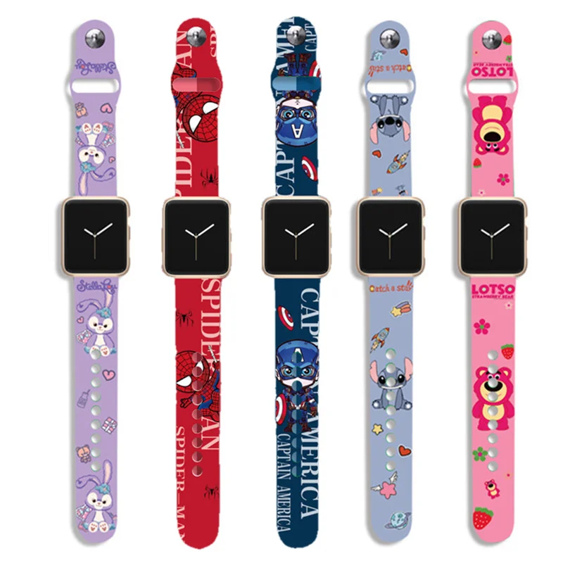 Ремешок Disney для Apple Watch Band 44 40 38 42 мм браслет с рисунком Человека-паука IWatch 1 2 3 4 5 Se 6 |