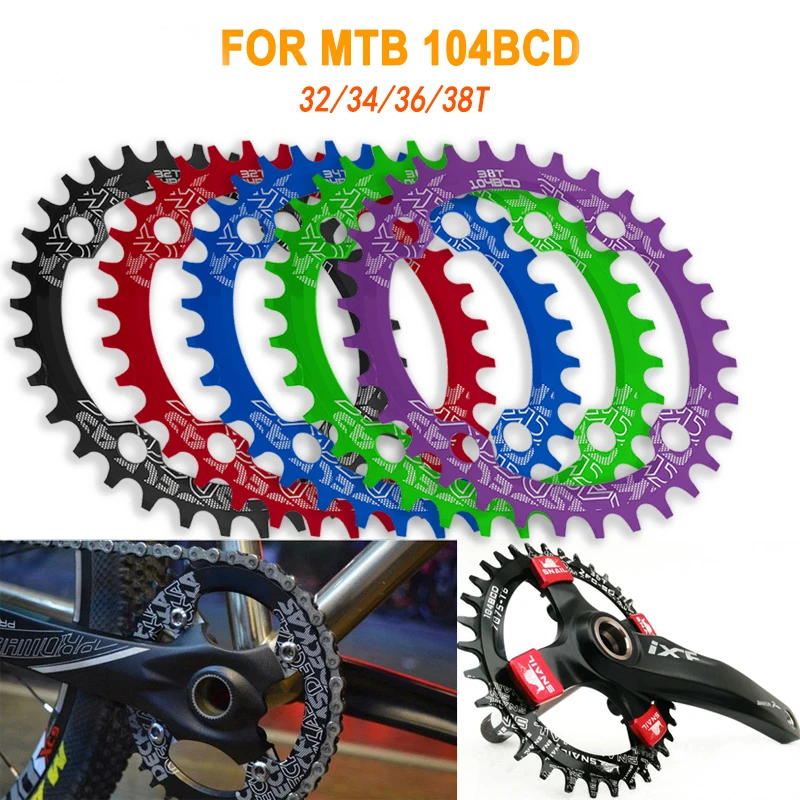 104BCD овальная цепь колеса узкая широкая цепь MTB болты горный велосипед 32T 34T 36T 38T шатуны один зуб пластина часть