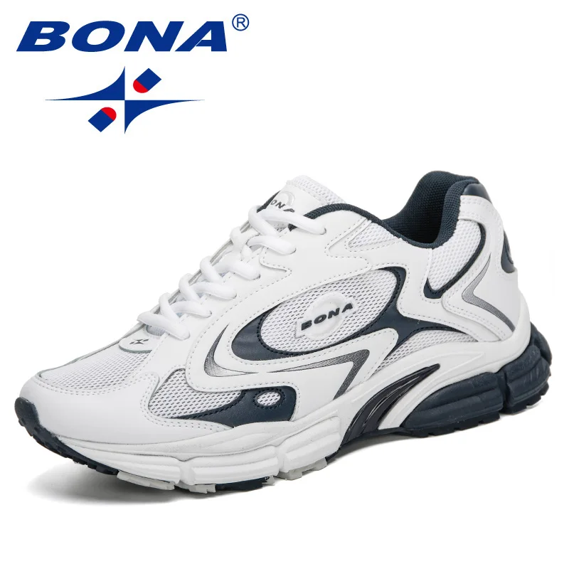 Кроссовки BONA мужские сетчатые из искусственной кожи дышащие уличные Сникерсы