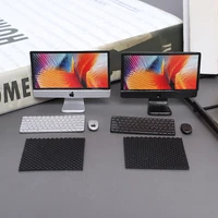 1set 112 scale mini computer mouse keyboard book stationery model for miniature dollhouse study room furniture accessories