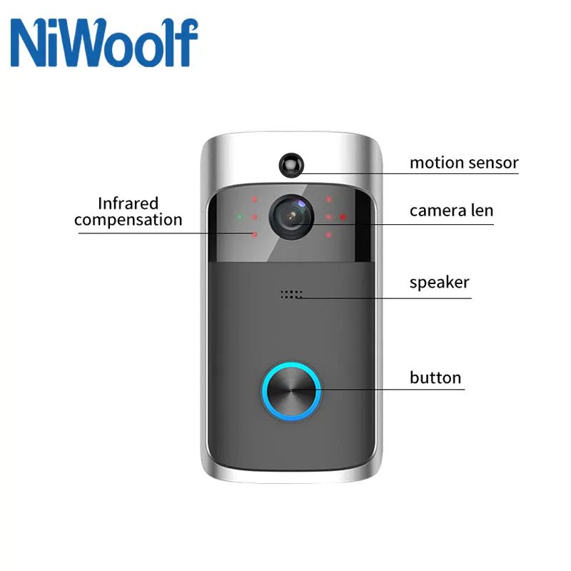 smart home video doorbell wifi camera wireless doorbell call intercom video eye for door bell ring phone home security hd camera free global shipping