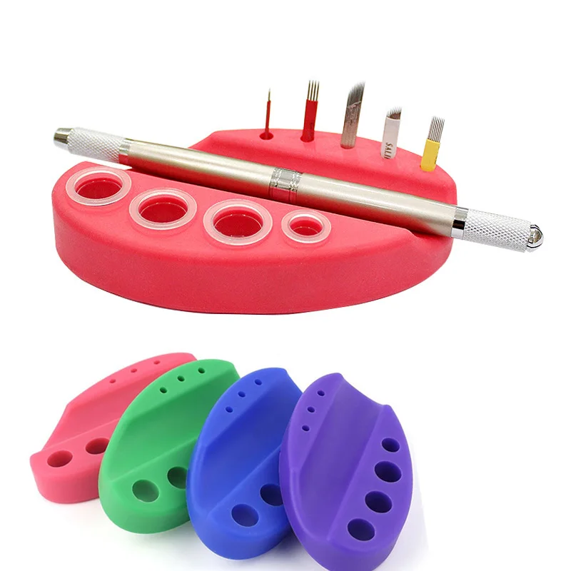 Держатель для тату-машинки силиконовый Овальный подставка пигментов тату татуаж