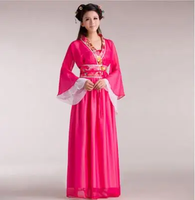 Hot Pink Китайская традиционная праздничная одежда для девочек, древний костюм ханьфу династии ханьфу, женское платье феи, платье ханьфу, одежда - Цвет: Hot Pink