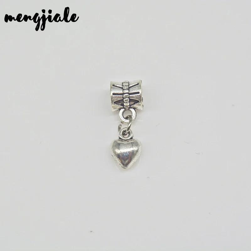 Hot sell 18pcs wholesale metal Tibet Silver love Pendants Heart Charms fit For style European Bracelets | Украшения и аксессуары