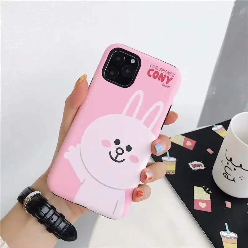 Милый чехол с мультяшным медведем, Кроликом, уткой для iphone 7, 8, 6, 6s PLUS, мягкий силиконовый чехол, задняя крышка для iphone X, XS, MAX, XR, 11 pro, max, Новинка - Цвет: 6