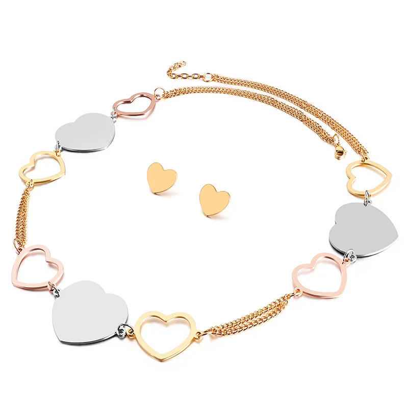 Комплект из колье и серёг нержавеющей стали|Ювелирные наборы| |