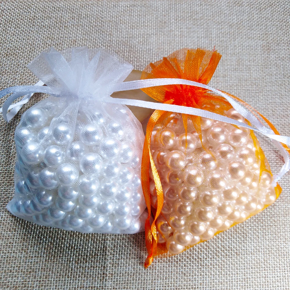 50 шт./лот, 5x7x9, 9x12, 10x15 см, сумки из органзы для упаковки ювелирных изделий, сумки для украшения свадебной вечеринки, сумки для подарков, 24 цвета