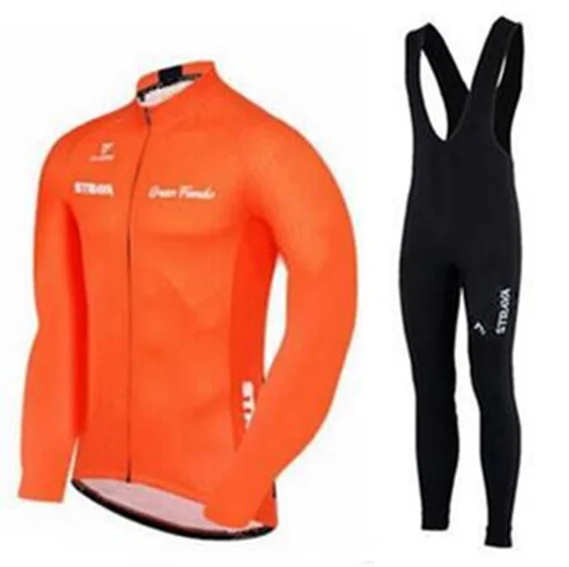 

2018 New Team Cycling Clothing Long Sleeves Autumn men Breathable Cycling Jerseys bib pants Bike Ropa Ciclismo set Sportswear