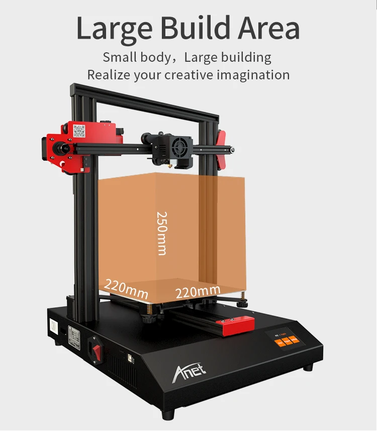 Anet ET4 3d принтер полностью металлический Высокоточный Рабочий стол 3d принтер DIY комплект автоматический нивелир и нити обнаружения принтер 3d DIY
