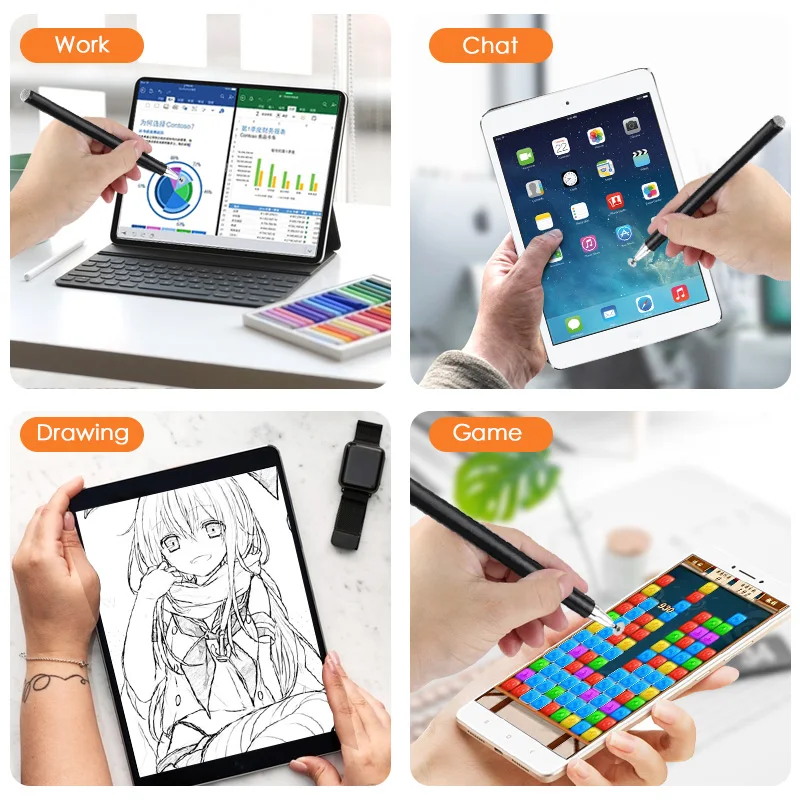 2в1 стилус ручка для рисования Samsung Tablet Pc емкостной экран Caneta тронутая смартфона