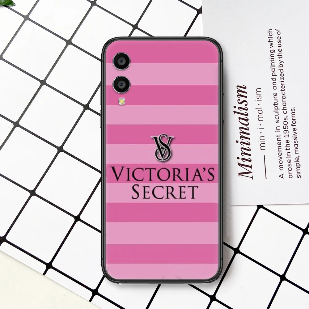 

Luxury Victorias Trend Love Pink Phone Case For HUAWEI Honor Nova 5 7 8 9 10 20 30 A C T I X Lite Pro black Hoesjes Silicone