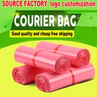 Курьерская упаковочная сумка от производителя, новый материал, легкая пудра, утолщенная, большая 2842 сумка, Пользовательский логотип, 100 шт.