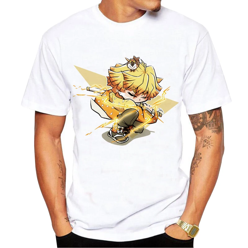 

Ready stock T Shirt Men Fashion Demon Slayer Graphic Japanese Anime Tshirt Hip Hop Top Tees