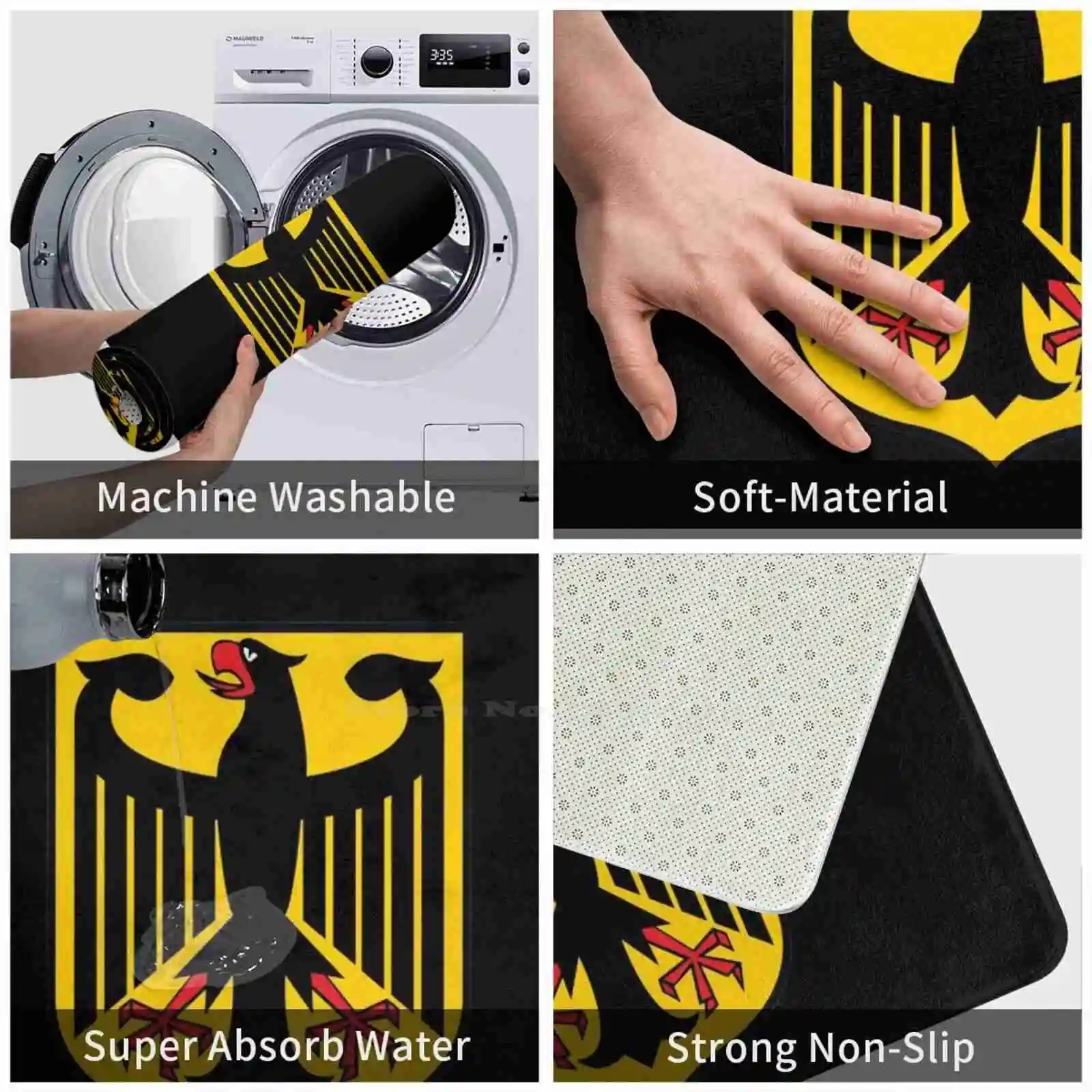 Германский Орел Коврик для двери коврик ног домашний Немецкий флаг Европейский