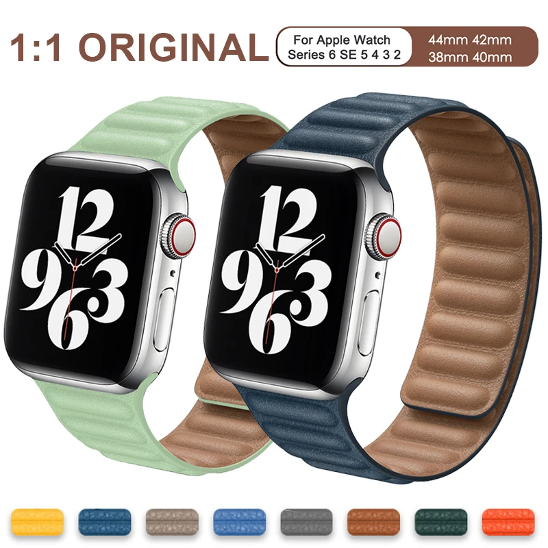 Силиконовый/кожаный ремешок для Apple Watch Band 6 SE 5 4 42 мм 44 38 40 мм|Ремешки часов| |