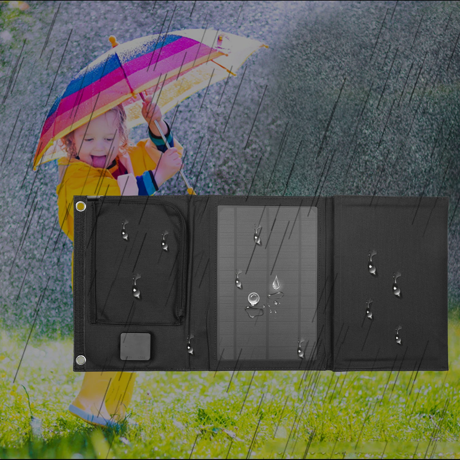 30 Вт складной Панели солнечные зарядные устройства с двойным 5V Порты USB для