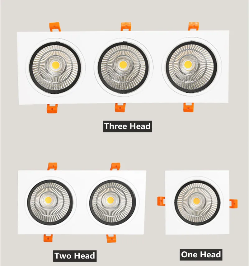 Встраиваемый потолочный светодиодный светильник с регулируемой яркостью