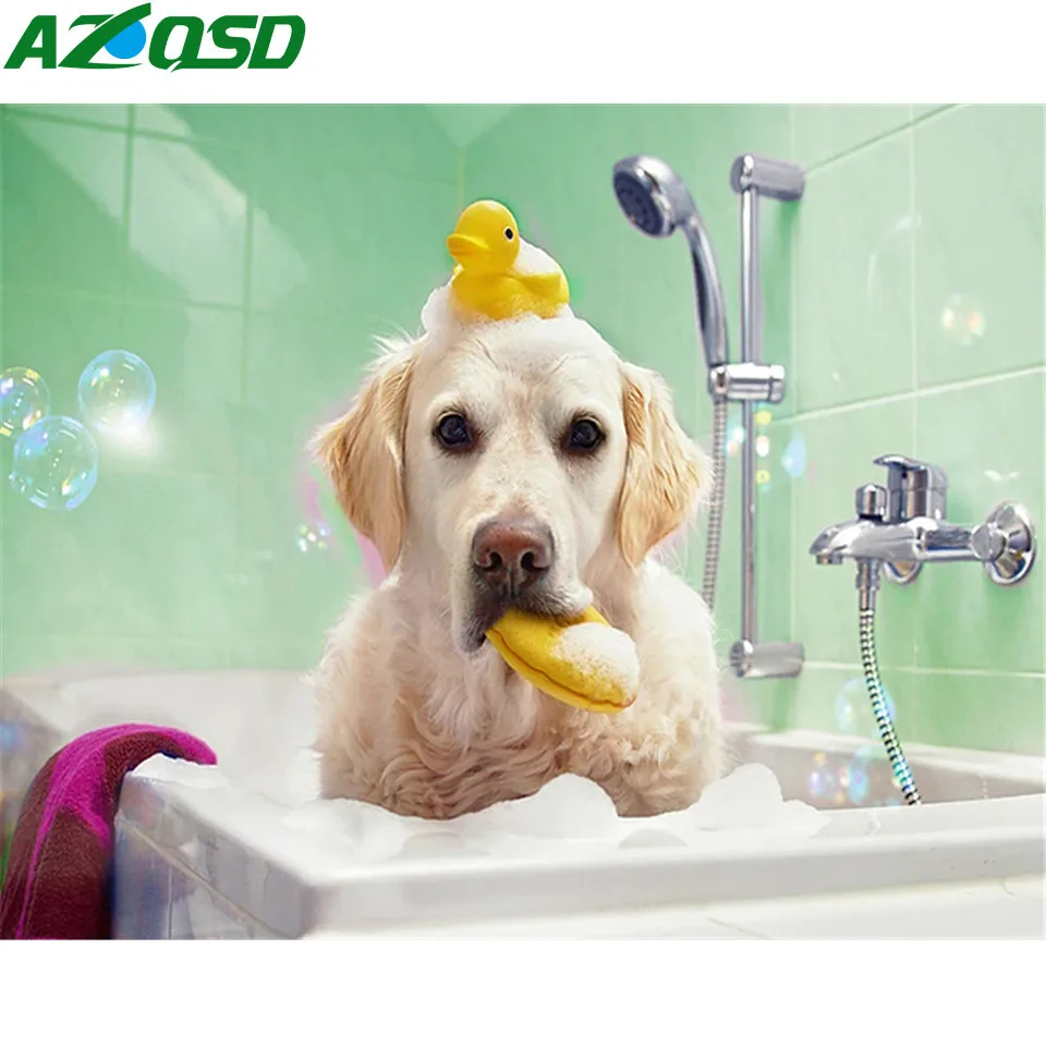 

Набор для рисования по номерам на холсте собаки, животное