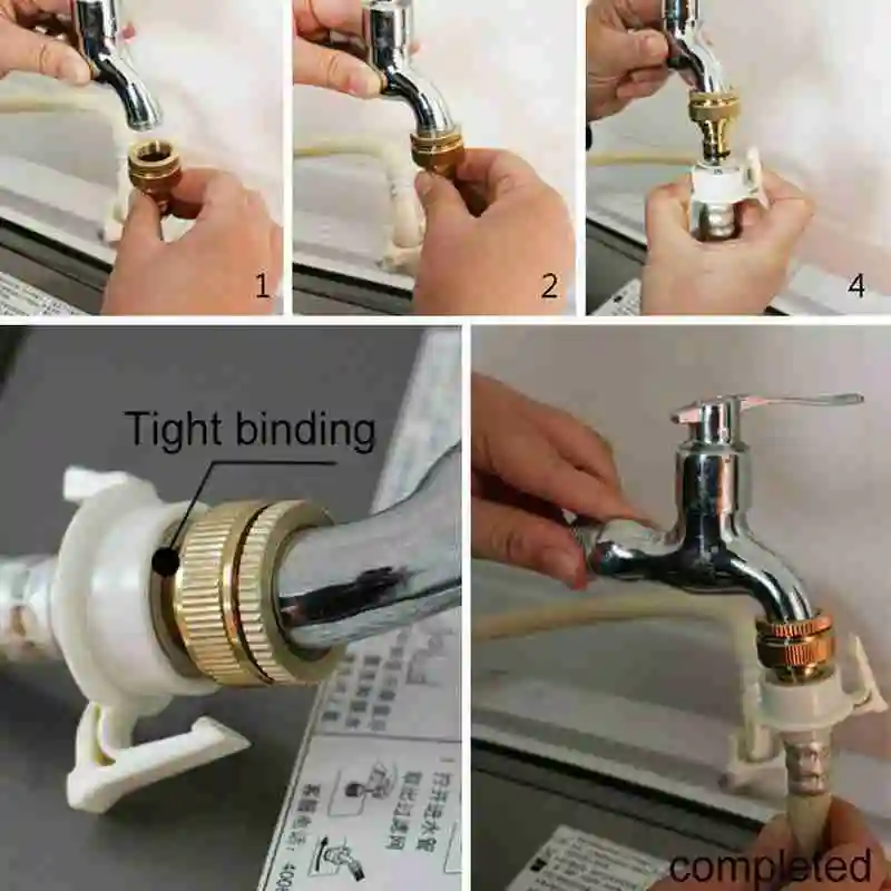 

Kitchen Tap Connector For Kitchen Faucet Tap Mixer Fine Tool Faucet M22 Tooth Connector Adapter Outside Watering Basin B2A1