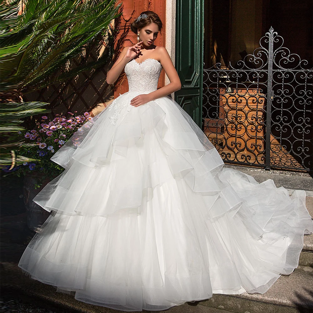 Новое поступление великолепное бальное платье свадебное размера плюс Vestido De Noiva