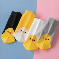 new fashion cartoon animal ladies socks comfortable harajuku casual cotton cute chick pattern socks