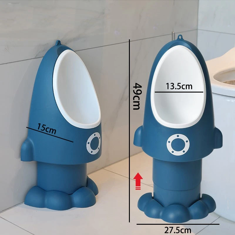 

Baby Boy Potty Rocket Toilet Children Stand Vertical Urinal Infant Boys Pee Adjustable Wall-Mounted Boy Urinal