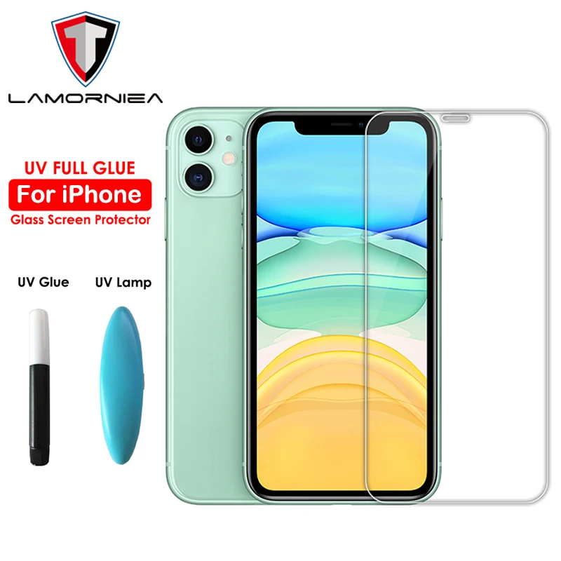 100D Защита от УФ клея для iPhone 11 Pro Max Nano жидкое закаленное стекло X XS пленка