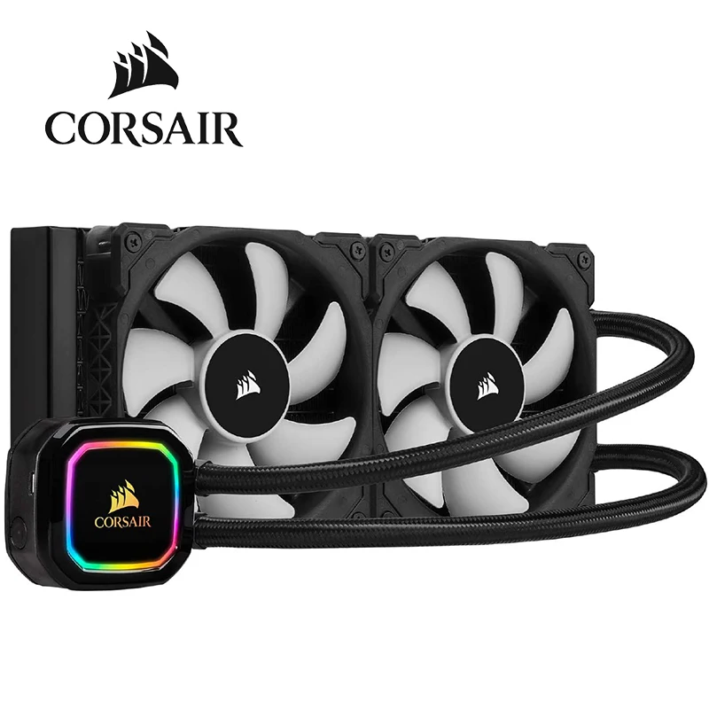 Corsair iCUE H100i RGB Pro XT 240 мм радиатор двойной 120 PWM вентиляторы программное управление