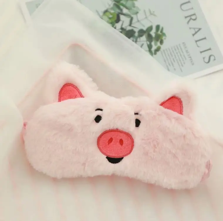 1 шт. кавайная маска для глаз свиньи детей мультяшный наглазник сна плюшевый