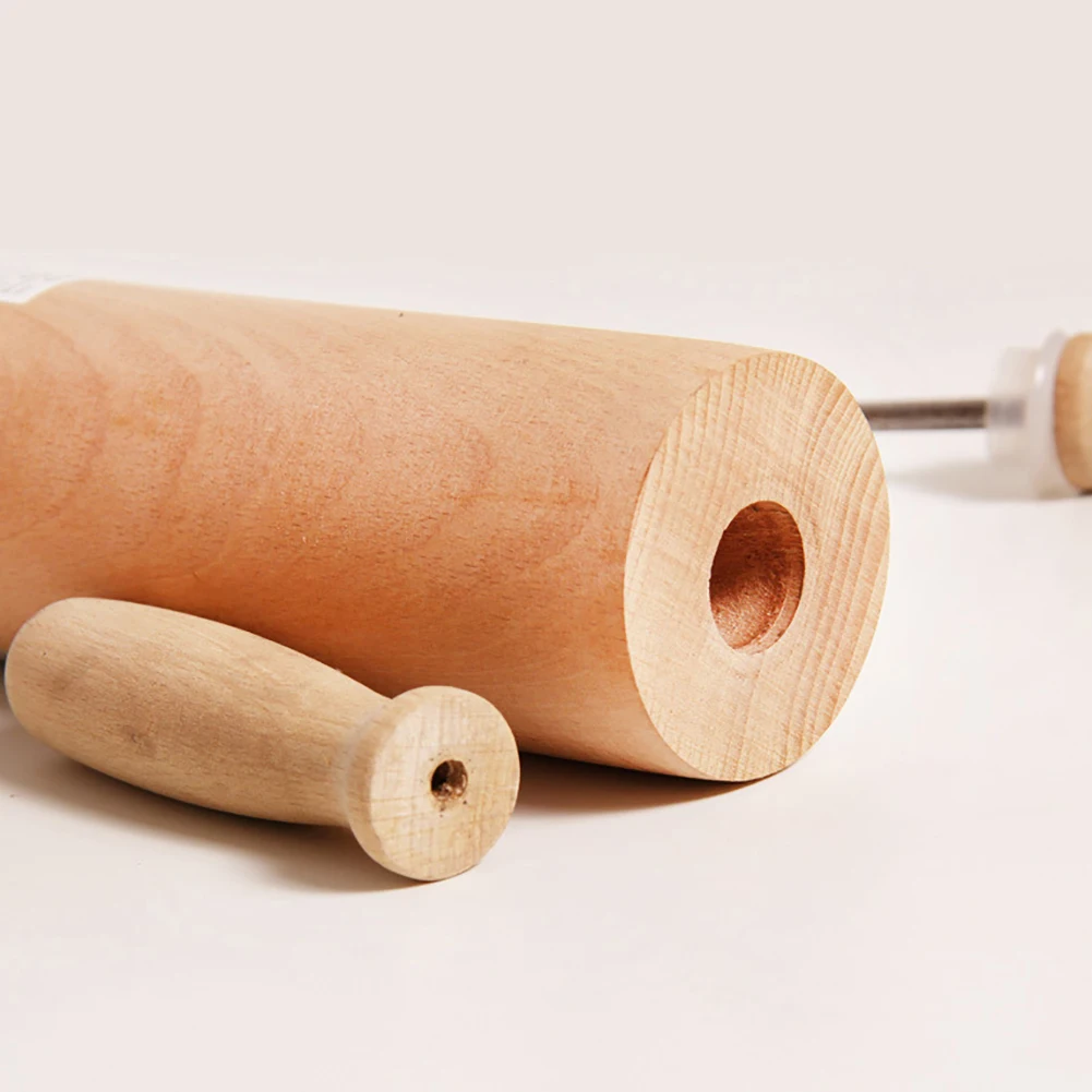 Деревянный антипригарное покрытие ролика тесто для выпечки, пиццы инструменты паста-крекер широкий Лапша выпечки печь для обжига Скалка Маленький гаджет