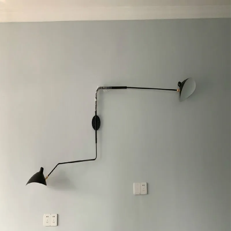 

Postmodern Retro Serge Mouille Pendant Lights Nordic Industrial Simple LED Spider Adjustable Lamp Living Bedroom Luminaire Lamp