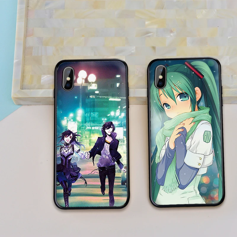 Симпатичный мягкий чехол из ТПУ для девочек с рисунком аниме Apple IPhone X XR XS MAX 5 5S 5C SE 6