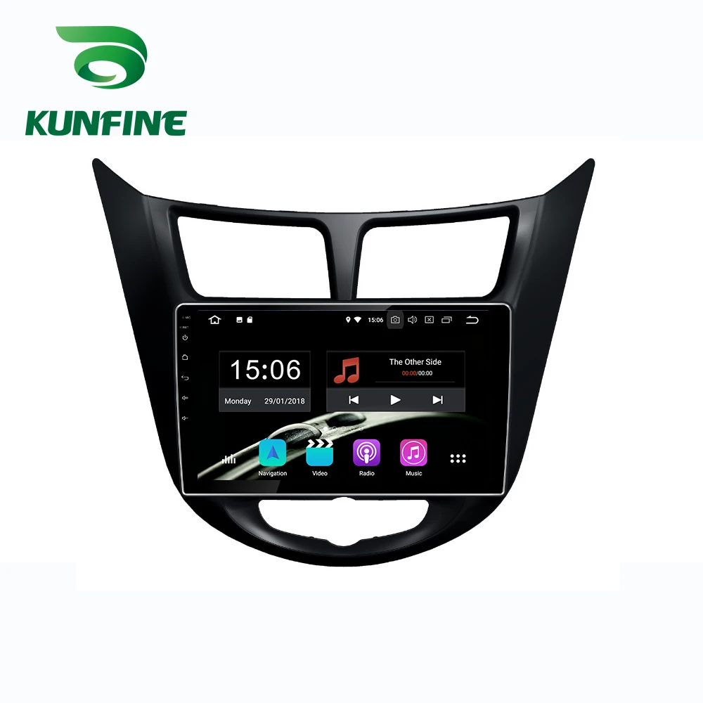 Octa Core Android 10.0 Car DVD GPS Navigation Player Deckless Stereo for Hyundai Verna Accent Solaris 2010-2016 Radio | Автомобили и