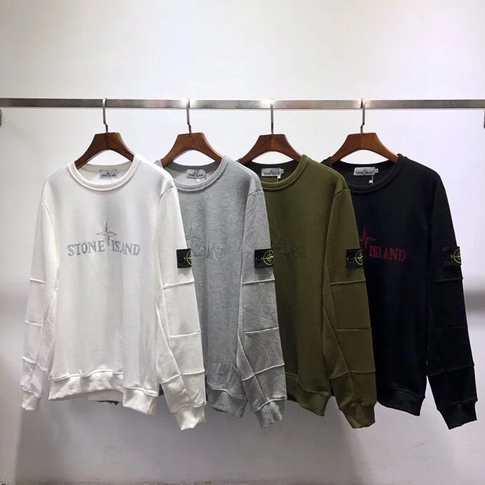 

Stone island Stone islandThe New Spring Male Casual ISLAND Men Embroidered STONE Armbands Head Round Neck Sweatshirts