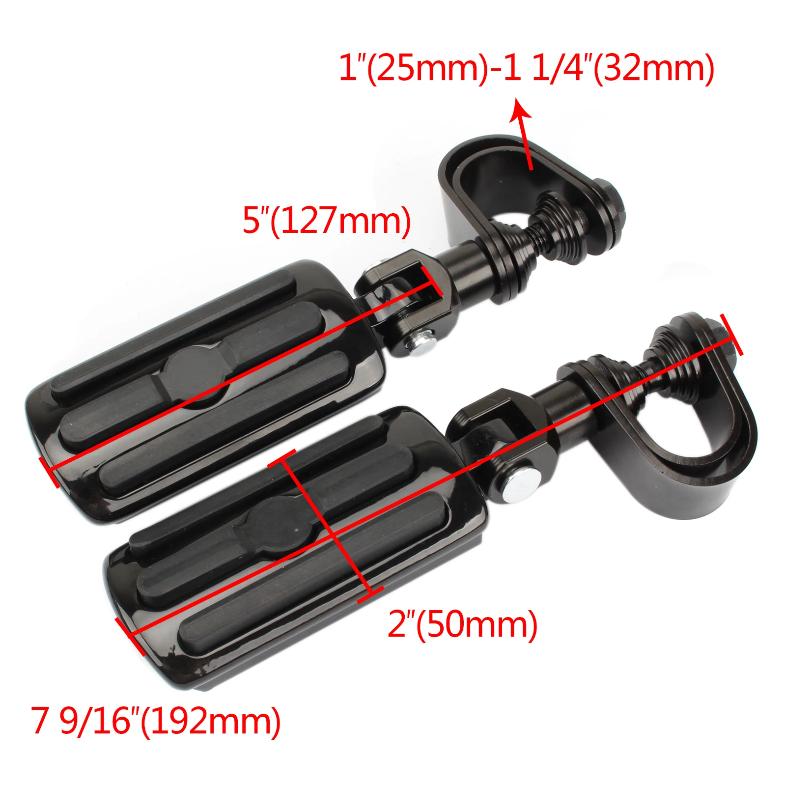 

1 Pair Motorcycle Highway Pegs For Harley Electra Glide Road King Street Glide Engine Guard Foot Pegs Footrest Mount Clamp Kit