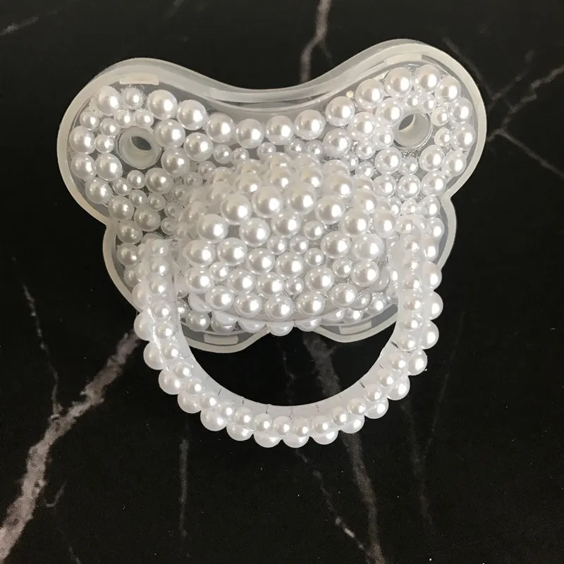 Ручная работа под заказ хэндмейд для новорожденных крестины белый жемчуг соска